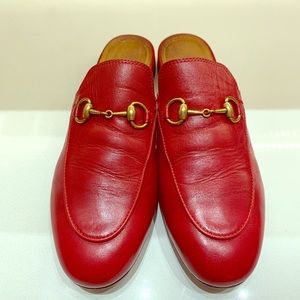 LIKE-NEW Red GUCCI Princetown Slipper (37.5)